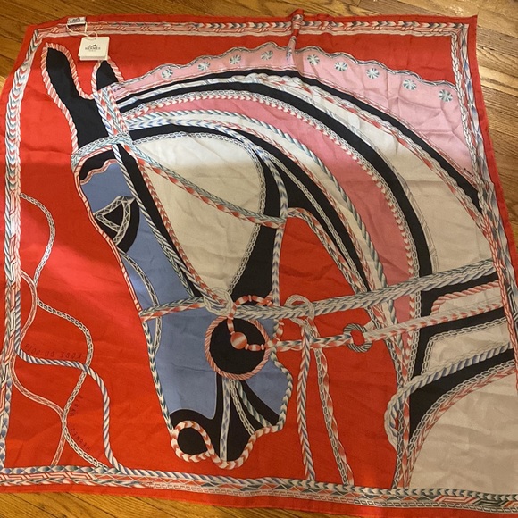Hermes multicolour horse scarf - Picture 2 of 4